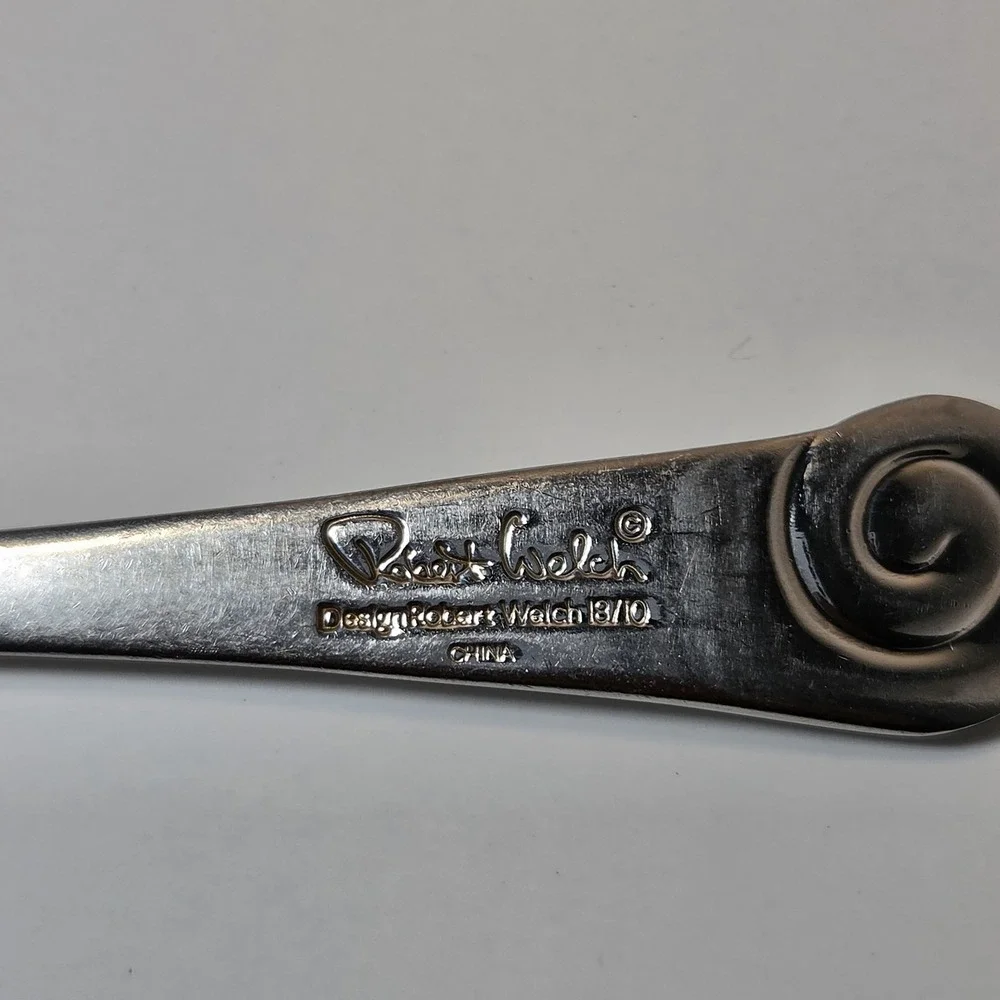Robert Welch AMMONITE Glossy Teaspoons 18/10 Stainless China Designer 4 Spoon